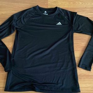 Adidas black long sleeve small workout shirt